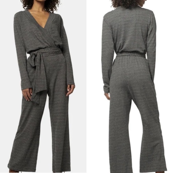 Synergy Organic Clothing Pants - Synergy Organic Clothing Organic Cotton Pebble Alder Jumpsuit Wide Leg sz small